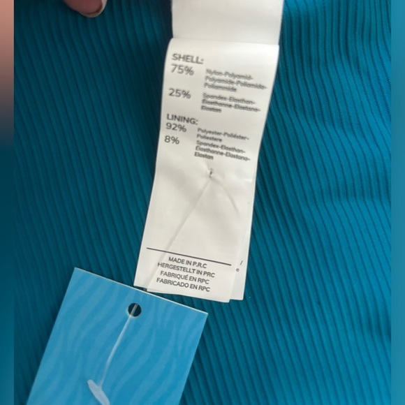 NWT Cupshe Turquoise Blue 2 Piece Bikini High Waisted size M - Picture 3 of 7